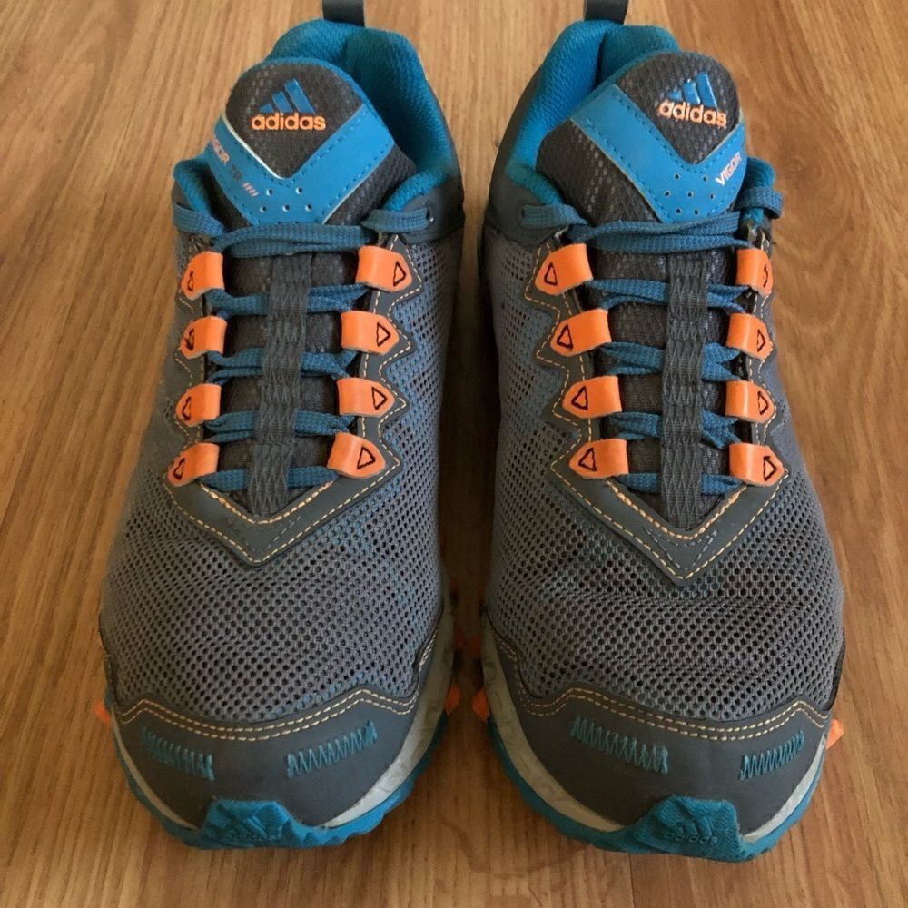 ADIDAS Vigor 4 TR Gray/Blue Trail Running Shoes G99551 - Picture 2 of 10